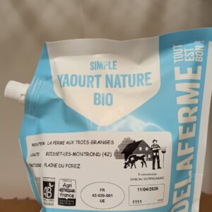 Yaourt vanille BIO - poche de 700 g